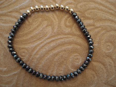 Model # 2205 Hematite Stone with Gold Filled Top