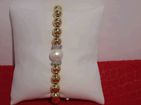 Model # 3101 8 mm Gold Filled with Fresh Water Pearl