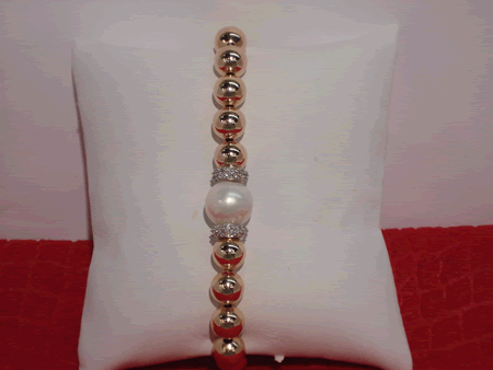 Model # 3102 8 mm Rose Gold Filled with Fresh Water Pearl