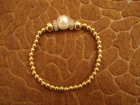 Model # 4105 Gold Filled Beads with  Fresh Water Pearl