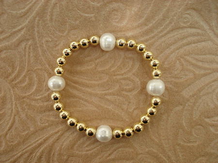 Model # 4108 Gold Filled Beads with Fresh Water Pearl