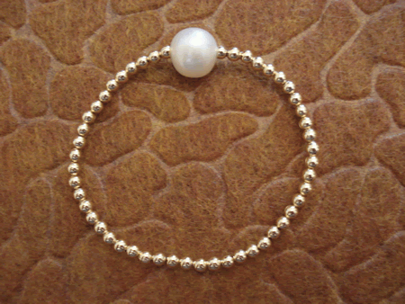 Model # 6102 3 mm Gold Filled Beads with Fresh Water Pearl
