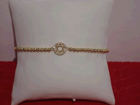 Model # 6301 Gold Filled with Sterling Silver Cubic Zirconia Star of David