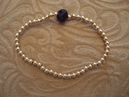 Model # 7102 3 mm Gold Filled with 10 mm Amethyst Stone