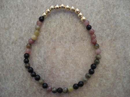 Model # 8404 4 mm Tourmaline Stone with 4 mm Gold Filled Top